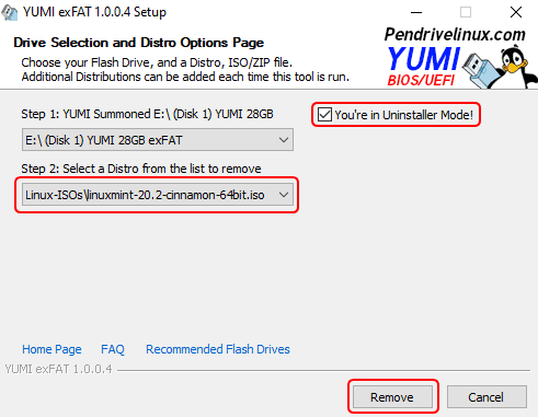 How to Remove OS Using YUMI exFAT