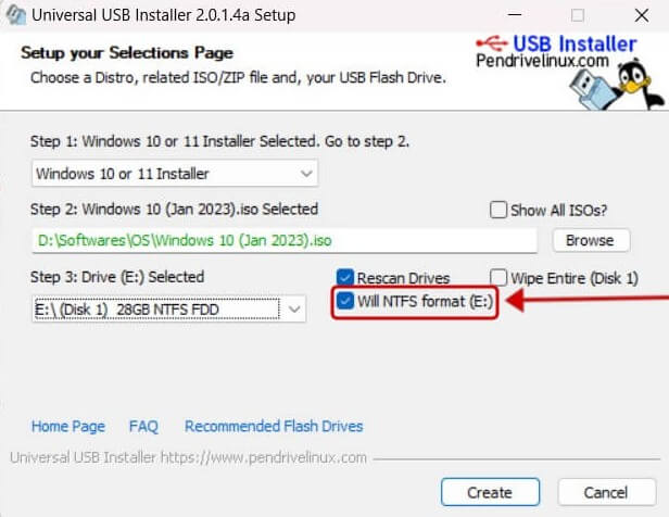 Universal USB Installer का इस्तेमाल करके किसी भी USB को बूटेबल कैसे बनाएं | Step 7 हिंदी में