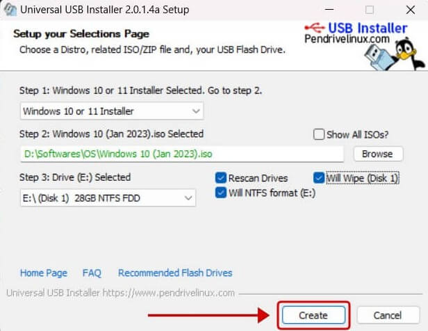 Universal USB Installer का इस्तेमाल करके किसी भी USB को बूटेबल कैसे बनाएं | Step 9 हिंदी में